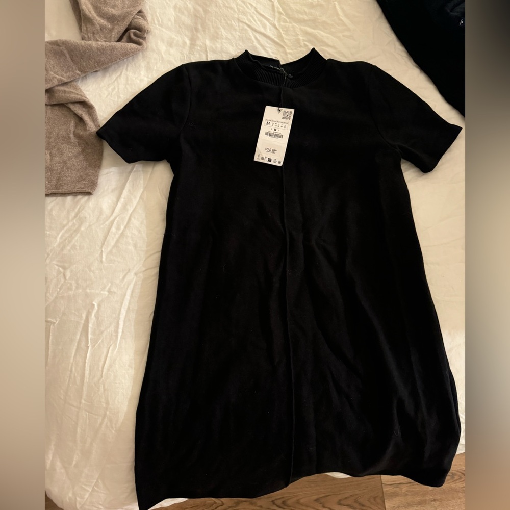 Zara Mockneck Sweater Mini Dress
